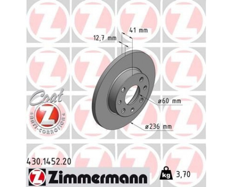 Brake Disc COAT Z 430.1452.20 Zimmermann