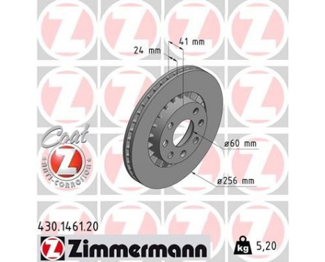 Brake Disc COAT Z 430.1461.20 Zimmermann