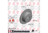 Brake Disc COAT Z 430.1467.20 Zimmermann