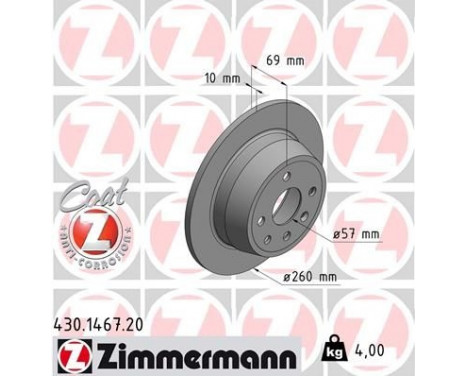 Brake Disc COAT Z 430.1467.20 Zimmermann