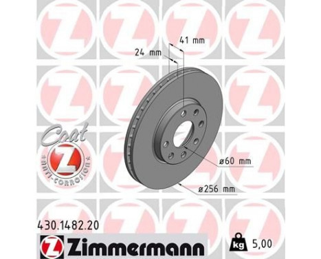 Brake Disc COAT Z 430.1482.20 Zimmermann