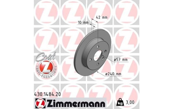 Brake Disc COAT Z 430.1484.20 Zimmermann