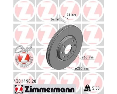 Brake Disc COAT Z 430.1490.20 Zimmermann