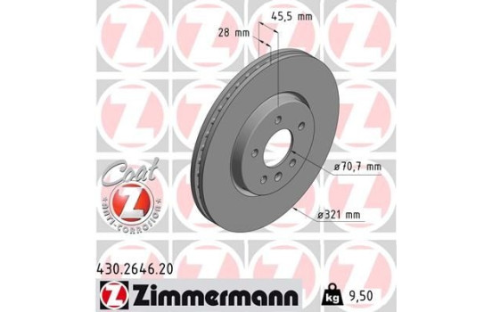 Brake Disc COAT Z 430.2646.20 Zimmermann