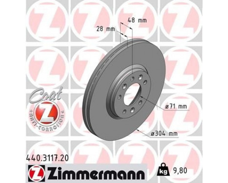Brake Disc COAT Z 440.3117.20 Zimmermann