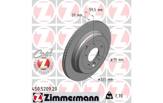 Brake Disc COAT Z 450.5209.20 Zimmermann
