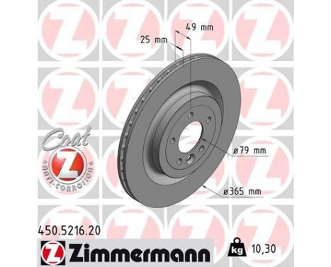 Brake Disc COAT Z 450.5216.20 Zimmermann