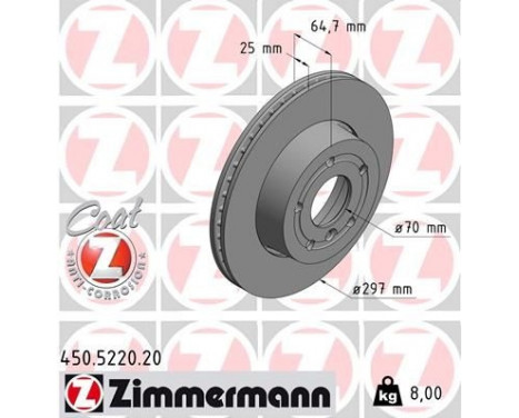 Brake Disc COAT Z 450.5220.20 Zimmermann
