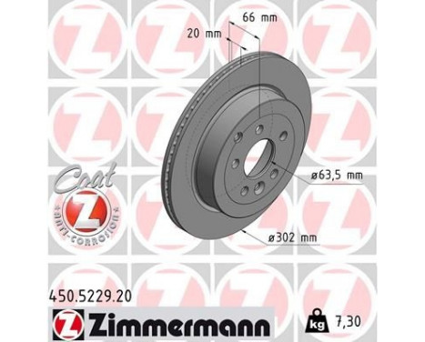Brake Disc COAT Z 450.5229.20 Zimmermann