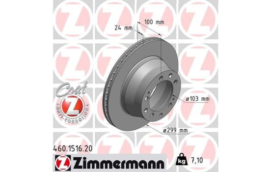 Brake Disc COAT Z 460.1516.20 Zimmermann