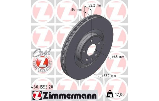 Brake Disc COAT Z 460.1553.20 Zimmermann