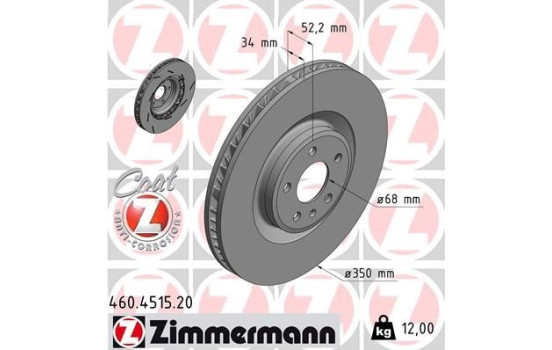 Brake Disc COAT Z 460.4515.20 Zimmermann