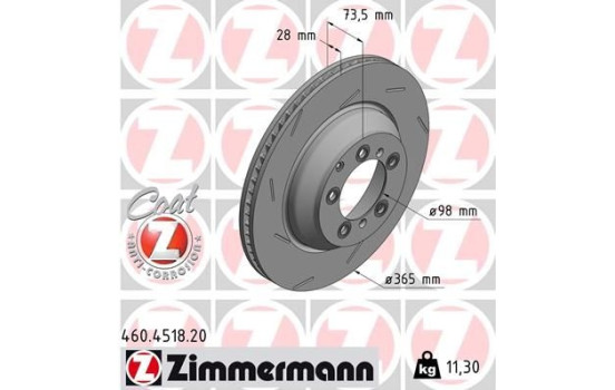 Brake Disc COAT Z 460.4518.20 Zimmermann