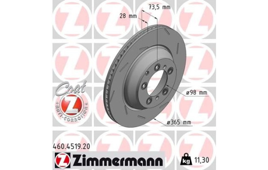 Brake Disc COAT Z 460.4519.20 Zimmermann