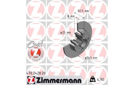 Brake disc COAT Z 470.2428.20 Zimmermann