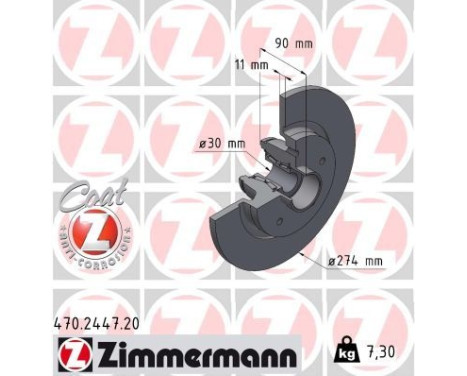 Brake disc COAT Z 470.2447.20 Zimmermann