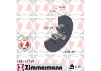 Brake disc COAT Z 470.5407.20 Zimmermann