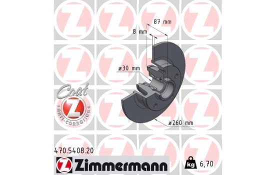 Brake disc COAT Z 470.5408.20 Zimmermann