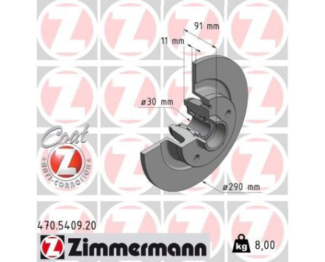 Brake disc COAT Z 470.5409.20 Zimmermann