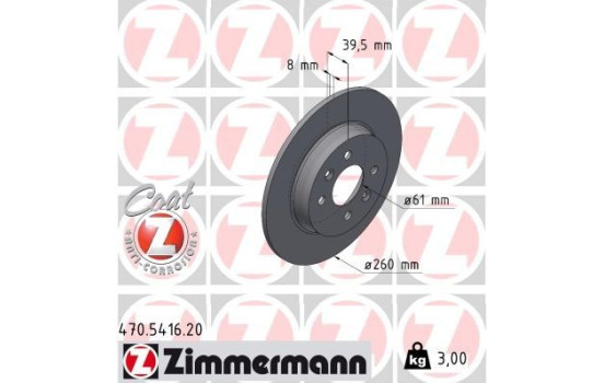 Brake disc COAT Z 470.5416.20 Zimmermann
