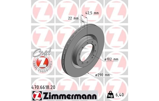 Brake Disc COAT Z 470.6618.20 Zimmermann