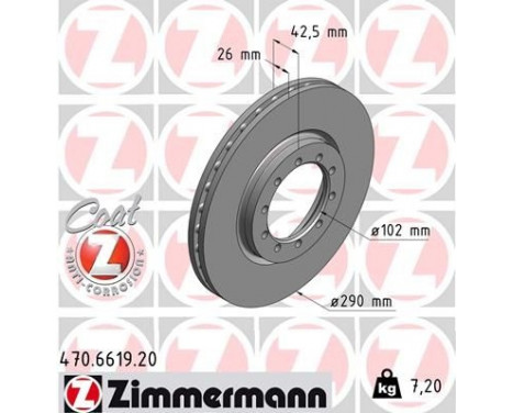 Brake Disc COAT Z 470.6619.20 Zimmermann
