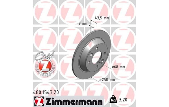 Brake Disc COAT Z 480.1543.20 Zimmermann