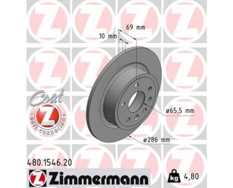 Brake Disc COAT Z 480.1546.20 Zimmermann