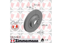 Brake Disc COAT Z 530.2458.20 Zimmermann