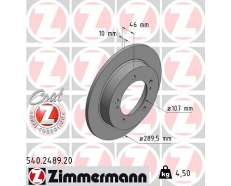 Brake Disc COAT Z 540.2489.20 Zimmermann