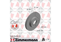 Brake Disc COAT Z 540.2493.20 Zimmermann