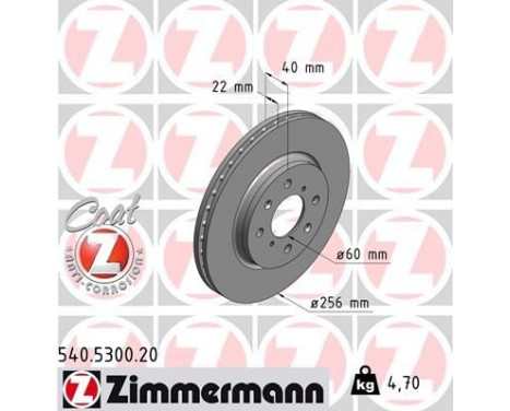 Brake Disc COAT Z 540.5300.20 Zimmermann