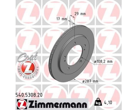 Brake Disc COAT Z 540.5308.20 Zimmermann
