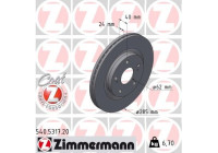Brake disc COAT Z 540.5317.20 Zimmermann
