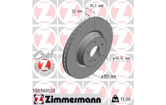 Brake Disc COAT Z 550.5601.20 Zimmermann