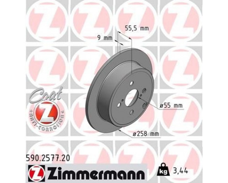 Brake Disc COAT Z 590.2577.20 Zimmermann