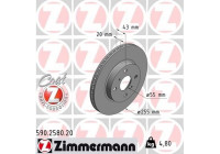 Brake Disc COAT Z 590.2580.20 Zimmermann