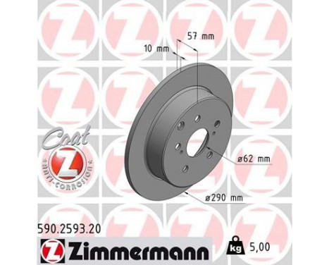 Brake Disc COAT Z 590.2593.20 Zimmermann