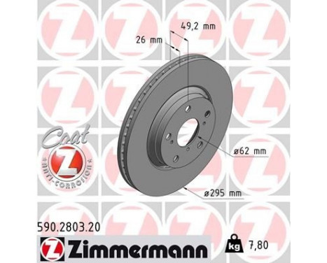 Brake Disc COAT Z 590.2803.20 Zimmermann