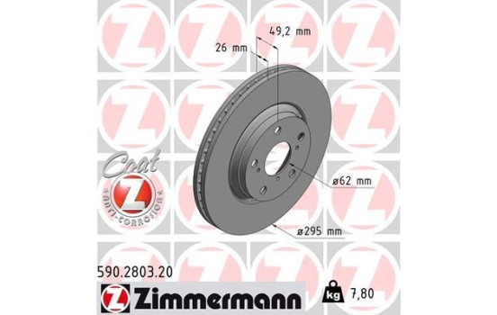 Brake Disc COAT Z 590.2803.20 Zimmermann