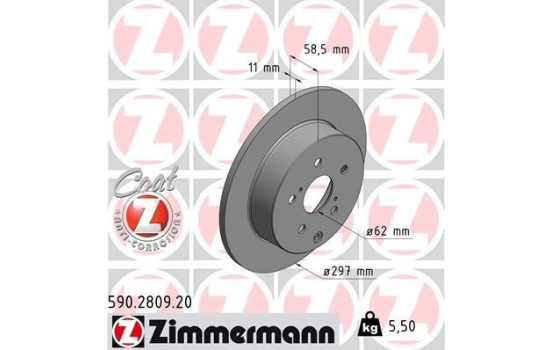 Brake Disc COAT Z 590.2809.20 Zimmermann