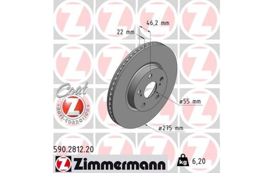Brake Disc COAT Z 590.2812.20 Zimmermann