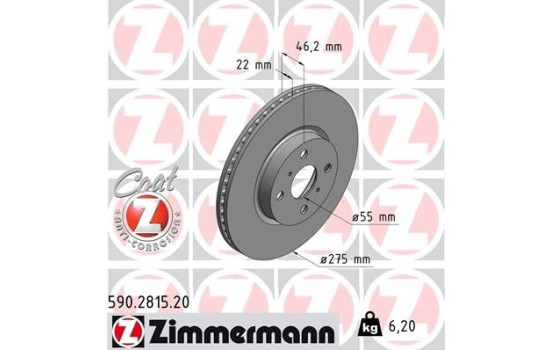 Brake Disc COAT Z 590.2815.20 Zimmermann