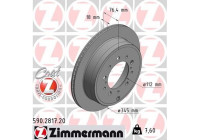 Brake Disc COAT Z 590.2817.20 Zimmermann
