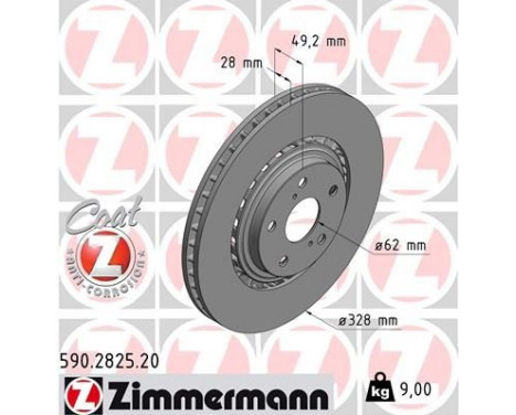 Brake Disc COAT Z 590.2825.20 Zimmermann