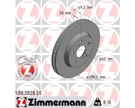 Brake Disc COAT Z 590.2828.20 Zimmermann