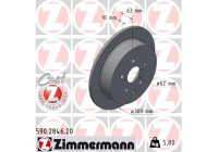 Brake disc COAT Z 590.2846.20 Zimmermann