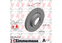 Brake disc COAT Z 590.2847.20 Zimmermann