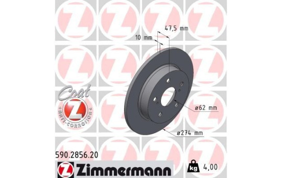 Brake disc COAT Z 590.2856.20 Zimmermann