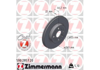 Brake disc COAT Z 590.2857.20 Zimmermann